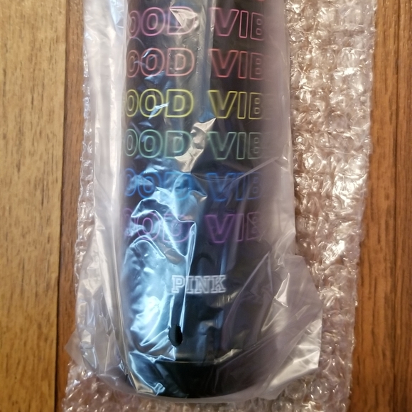 NEW VS PINK THERMOS. " GOOD VIBES" - Picture 4 of 8